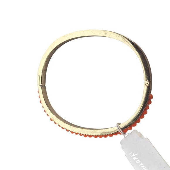 Charming Charlie Orange Gold Faceted Stone Bangle Bracelet - Picture 7 of 8